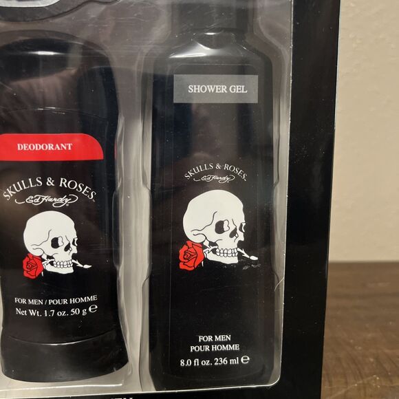 Ed Hardy Skulls & Roses Grooming Kit Men Shampoo Deodorant Shower Gel Aftershave - Picture 6 of 6